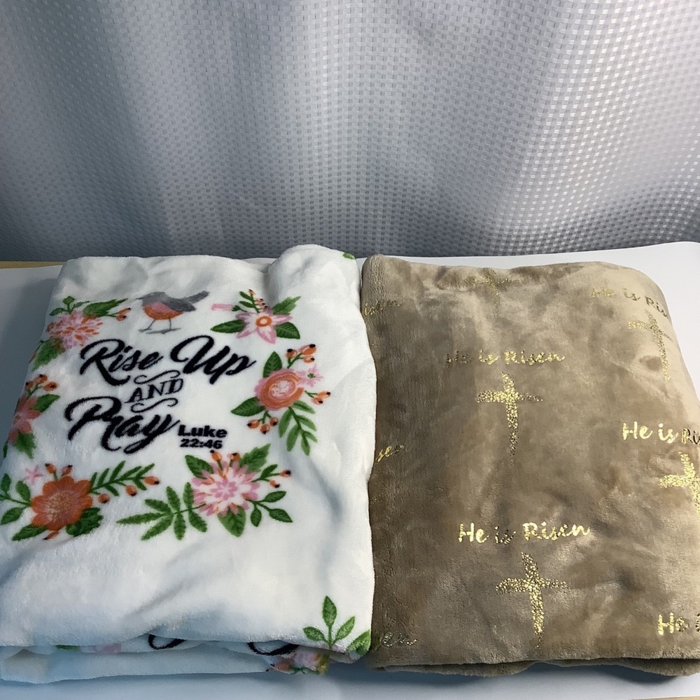Adirondack Throw Blankets Religious Luke 22:46 & He is Risen